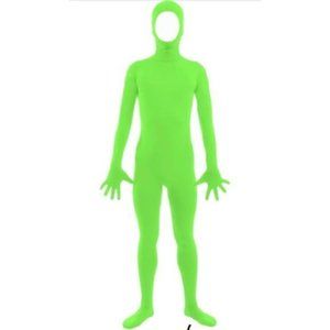 Open Face Spandex Bodysuit - Medium - Lime Green